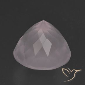 Quartzo Rosa Rosa bem claro Natural 6.47ct, Redondo, Transparente