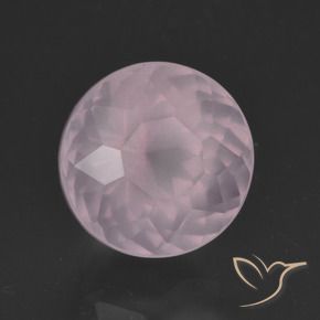 Quartzo Rosa Luz rosa Natural 5.42ct, Redondo, Transparente