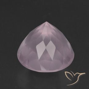 Quartzo Rosa Luz rosa Natural 5.42ct, Redondo, Transparente