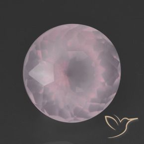 Quartzo Rosa Luz rosa Natural 6.88ct, Redondo, Transparente