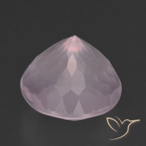 Quartzo Rosa Luz rosa Natural 6.88ct, Redondo, Transparente