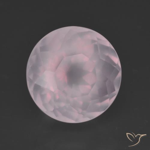 Quartzo Rosa Rosa bem claro Natural 6.87ct, Redondo, Transparente