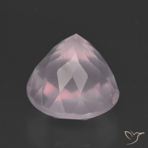 Quartzo Rosa Rosa bem claro Natural 6.87ct, Redondo, Transparente