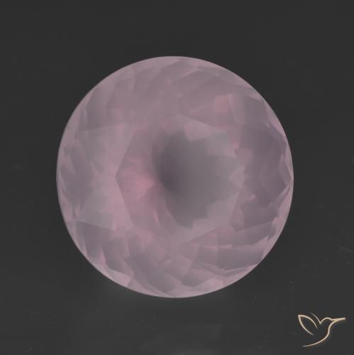 Quartzo Rosa Rosa chiclete Natural 9.32ct, Redondo, Transparente