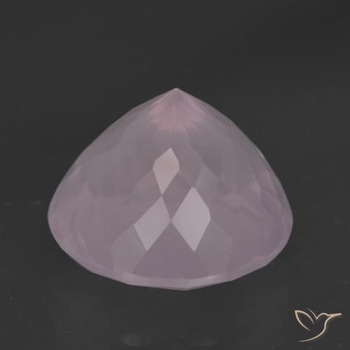 Quartzo Rosa Rosa chiclete Natural 9.32ct, Redondo, Transparente
