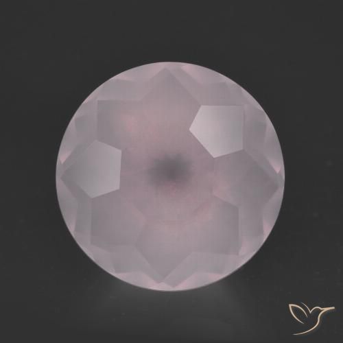 6.36ct Natural Luz rosa Quartzo Rosa, Redondo, Transparente