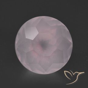 Quartzo Rosa Luz rosa Natural 6.36ct, Redondo, Transparente