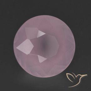 Quartzo Rosa rosa médio Natural 8.32ct, Redondo, Transparente