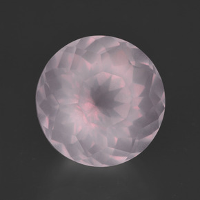 Quartzo Rosa Luz rosa Natural 5.82ct, Corte Redondo, Transparente