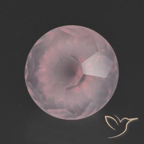 Quartzo Rosa Rosa Claro Rosa Natural 7.65ct, Redondo, Transparente
