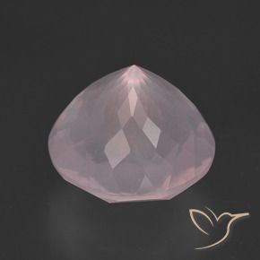 Quartzo Rosa Rosa Claro Rosa Natural 7.65ct, Redondo, Transparente