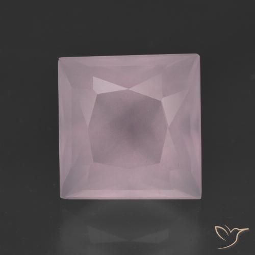 4.96ct Natural Rosa chiclete Quartzo Rosa, Quadrado, Transparente