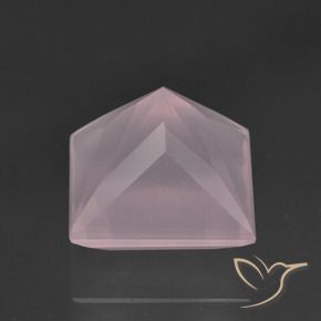 Quartzo Rosa Rosa chiclete Natural 4.96ct, Quadrado, Transparente