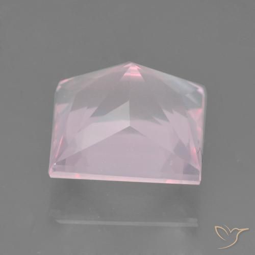 Quartzo Rosa Luz rosa Natural 5.34ct, Quadrado, Transparente