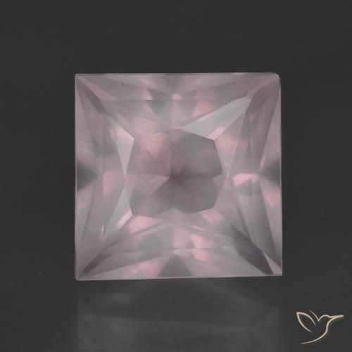 6.35ct Natural Luz rosa Quartzo Rosa, Quadrado, Transparente