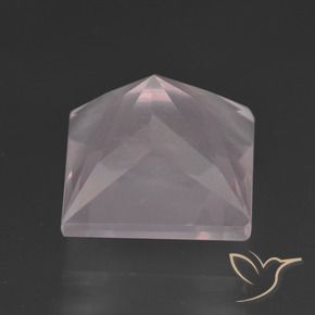 Quartzo Rosa Luz rosa Natural 6.35ct, Quadrado, Transparente