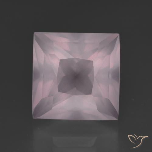 7.22ct Natural Luz rosa Quartzo Rosa, Quadrado, Transparente