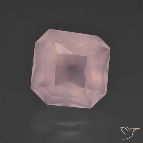 8.63ct Natural rosa rosa Quartzo Rosa, Corte Esmeralda, Transparente