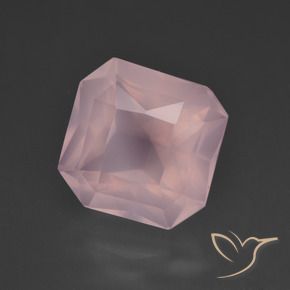 Quartzo Rosa rosa rosa Natural 8.63ct, Corte Octógono / Esmeralda, Transparente