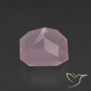 Quartzo Rosa rosa rosa Natural 8.63ct, Corte Octógono / Esmeralda, Transparente