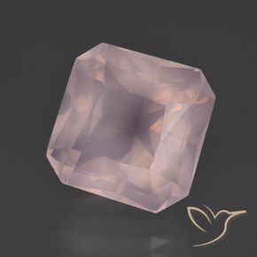 Quartzo Rosa Luz rosa Natural 10.31ct, Corte Octógono / Esmeralda, Transparente