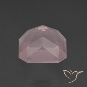 Quartzo Rosa Luz rosa Natural 10.31ct, Corte Octógono / Esmeralda, Transparente