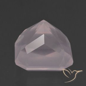 Quartzo Rosa Luz rosa Natural 9.58ct, Corte Octógono / Esmeralda, Transparente