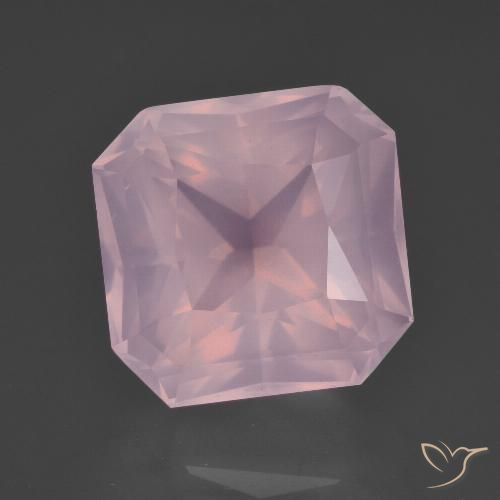 9.50ct Natural rosa rosa médio Quartzo Rosa, Corte Esmeralda, Transparente