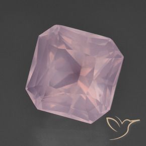 Quartzo Rosa rosa rosa médio Natural 9.50ct, Corte Octógono / Esmeralda, Transparente