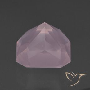 Quartzo Rosa rosa rosa médio Natural 9.50ct, Corte Octógono / Esmeralda, Transparente