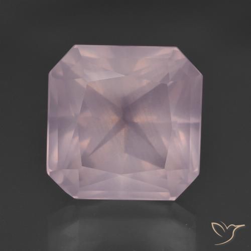 10.08ct Natural Rosa Claro Rosa Quartzo Rosa, Corte Esmeralda, Transparente