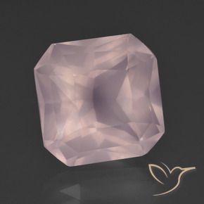 Quartzo Rosa rosa rosa Natural 9.33ct, Corte Octógono / Esmeralda, Transparente