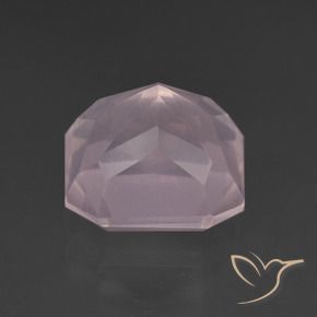 Quartzo Rosa Luz rosa Natural 8.63ct, Corte Octógono / Esmeralda, Transparente