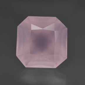 Quartzo rosa rosa natural 9,56ct, corte esmeralda, transparente