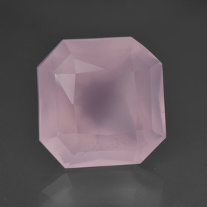 Quartzo rosa rosa natural 9,56ct, corte esmeralda, transparente