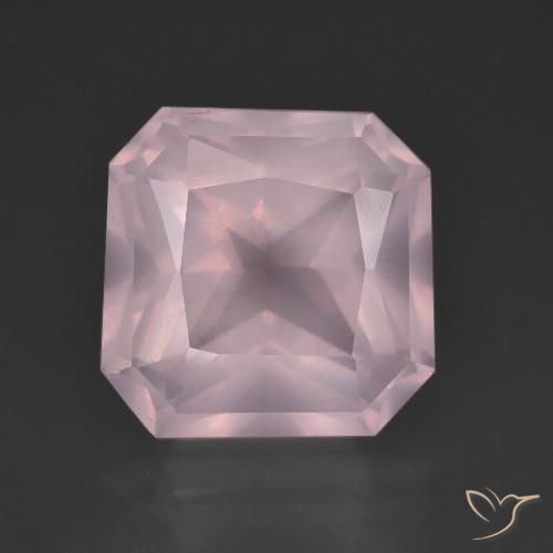 8.55ct Natural Rosa Claro Rosa Quartzo Rosa, Corte Esmeralda, Transparente