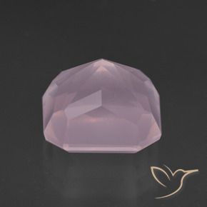 Quartzo Rosa Rosa chiclete Natural 8.50ct, Corte Octógono / Esmeralda, Transparente