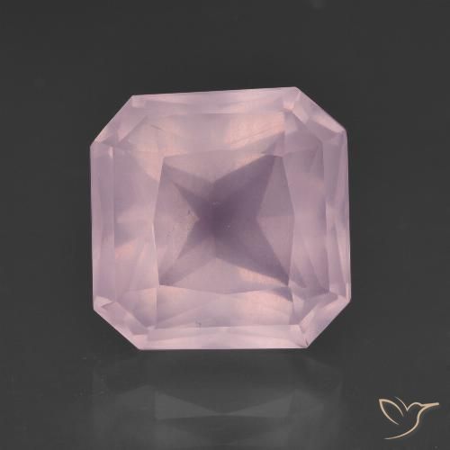 7.91ct Natural Rosa chiclete Quartzo Rosa, Corte Esmeralda, Transparente