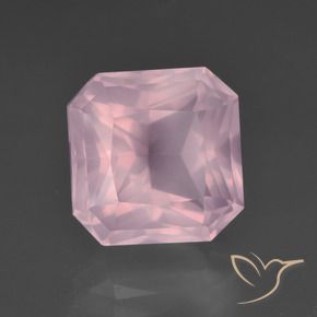 Quartzo Rosa rosa rosa médio Natural 7.57ct, Corte Octógono / Esmeralda, Transparente