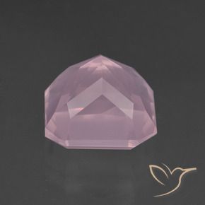 Quartzo Rosa rosa rosa médio Natural 7.57ct, Corte Octógono / Esmeralda, Transparente