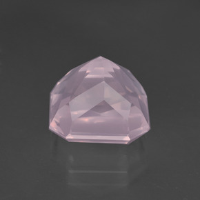 Quartzo rosa rosa natural 6,18ct, corte esmeralda, transparente