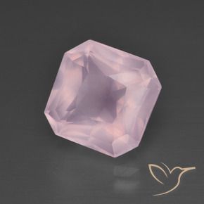 Quartzo Rosa Rosa chiclete Natural 5.75ct, Corte Octógono / Esmeralda, Transparente