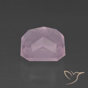 Quartzo Rosa Rosa chiclete Natural 5.75ct, Corte Octógono / Esmeralda, Transparente