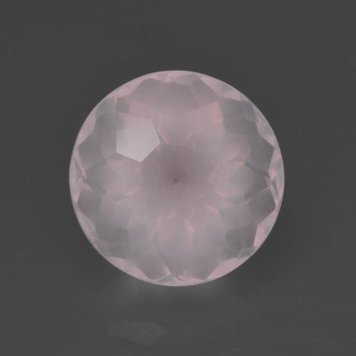 Quartzo rosa rosa natural 3,10ct, corte redondo, transparente