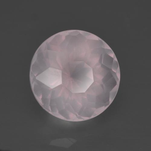 Quartzo rosa rosa natural 3,10ct, corte redondo, transparente