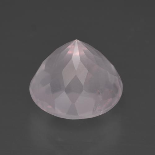 Quartzo rosa rosa natural 3,10ct, corte redondo, transparente