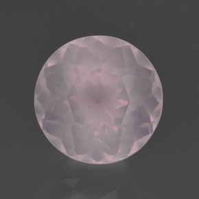 Quartzo rosa rosa natural 3,71ct, corte redondo, transparente