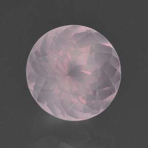 Quartzo rosa rosa natural 3,71ct, corte redondo, transparente