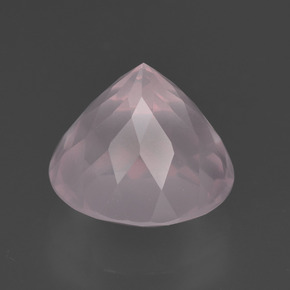 Quartzo rosa rosa natural 3,71ct, corte redondo, transparente