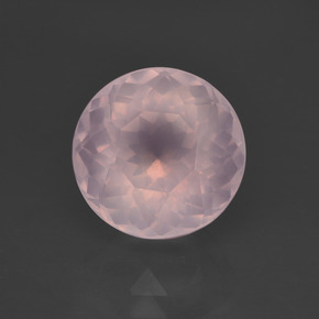 Quartzo rosa rosa natural 4,30ct, corte redondo, transparente